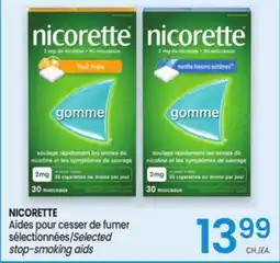 Uniprix NICORETTE Aides pour cesser de fumer sélectionnées/Selected stop-smoking aids offer