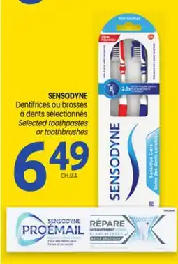 Uniprix SENSODYNE Dentifrices ou brosses à dents sélectionnés/Selected toothpastes or toothbrushes offer
