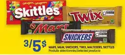 Uniprix MARS, M&M, SNICKERS, TWIX, MALTESERS, SKITTLES Produits sélectionnés / Selected products offer