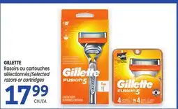 Uniprix GILLETTE Rasoirs ou cartouches sélectionnés/Selected razors or cartridges offer