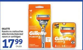 Uniprix GILLETTE Rasoirs ou cartouches sélectionnés/Selected razors or cartridges offer