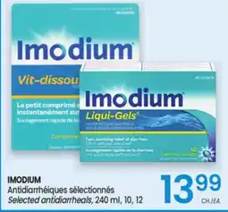 Uniprix IMODIUM Antidiarrhéiques sélectionnés/Selected antidiarrheals offer
