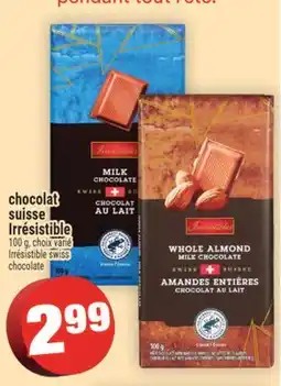 Super C chocolat suisse Irrésistible | Irrésistible Swiss chocolate offer