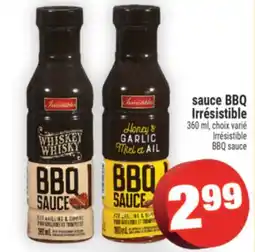 Super C sauce BBQ Irrésistible | Irrésistible BBQ sauce offer