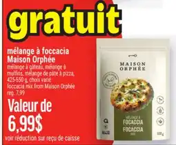 Metro MÉLANGE À FOCCACIA MAISON ORPHÉE | FOCCACIA MIX FROM MAISON ORPHÉE offer