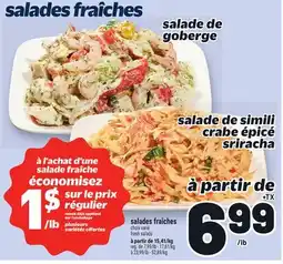 Metro SALADES FRAÎCHES | FRESH SALADS offer