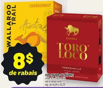 Metro VIN ROUGE OU BLANC | RED OR WHITE WINE offer