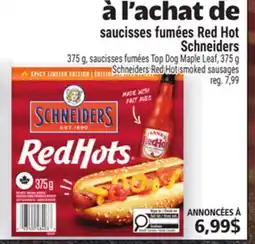 Metro SAUCISSES FUMÉES RED HOT SCHNEIDERS offer