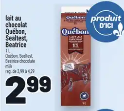 Metro LAIT AU CHOCOLAT QUÉBEC, SEALTEST, BEATRICE offer
