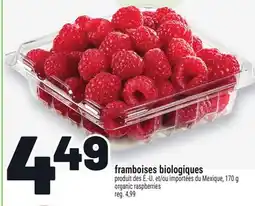 Metro FRAMBOISES BIOLOGIQUES | ORGANIC RASPBERRIES offer