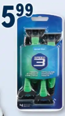 Familiprix Essentiel Speed3 triple blade disposable razors 4un offer