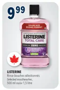 Familiprix Listerine Zero fresh burst antiseptic mouthwash offer