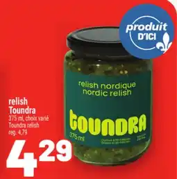 Metro RELISH TOUNDRA | TOUNDRA RELISH offer