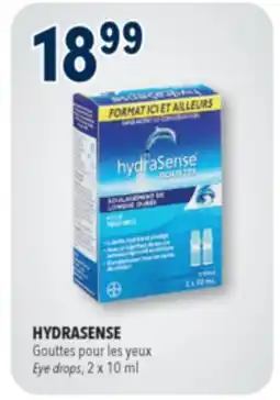 Familiprix HydraSense long-lasting relief drops for dry eyes offer