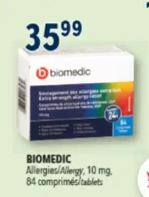 Familiprix Biomedic extra strength allergy relief tablets 84un offer