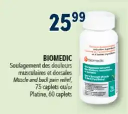 Familiprix Biomedic extra strength muscle & back pain relief caplets 75un offer