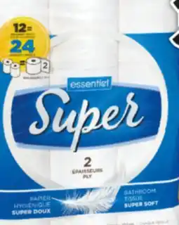 Familiprix Essentiel Super bathroom tissue super soft 12un offer