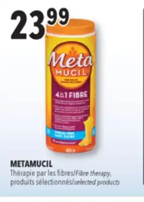 Familiprix Metamucil 3 in 1 Multihealth fiber 75% less sugar orange flavour powder offer