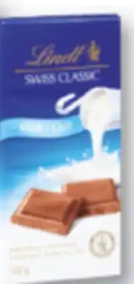 Familiprix Lindt Swiss Classic milk chocolate offer