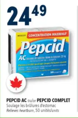 Familiprix PEPCID AC or PEPCID COMPLET, Relieves heartburn, 50 units offer
