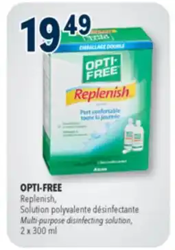 Familiprix Opti-Free Replenish twin pack disinfecting solution for contact lenses offer