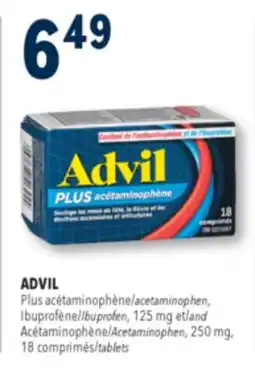 Familiprix Advil ibuprofen plus acetaminophen tablets 18un offer