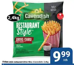Pasquier Frites style restaurant drive-thru Cavendish offer