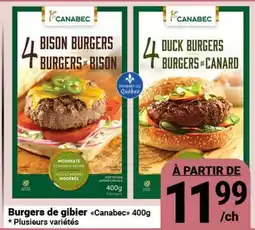 Pasquier Burgers de gibier Canabec offer