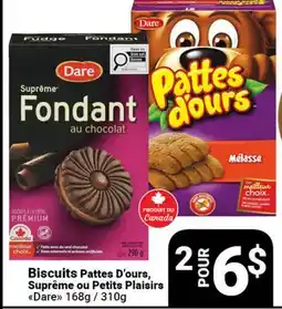 Pasquier Biscuits Pattes D'ours, Suprême ou Petits Plaisirs Dare offer