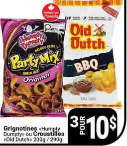 Pasquier Grignotines Humpty Dumpty ou Croustilles Old Dutch offer