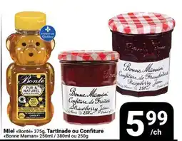 Pasquier Miel Bonté 375g, Tartinade ou Confiture Bonne Maman offer