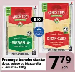 Pasquier Fromage tranché Cheddar doux, suisse ou Mozzarella L'Ancêtre offer