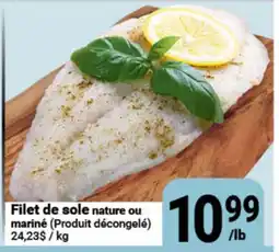 Pasquier Filet de sole nature ou mariné offer
