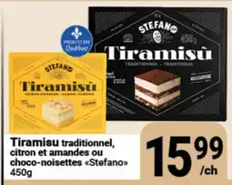 Pasquier Tiramisu traditionnel, citron et amandes ou choco-noisettes Stefano offer