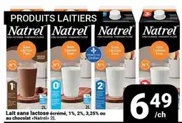 Pasquier Lait sans lactose écrémé, 1%, 2%, 3,25% ou au chocolat Natrel offer