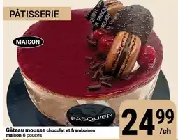 Pasquier Gâteau mousse chocolat et framboises maison offer