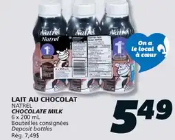 IGA NATREL CHOCOLATE MILK offer