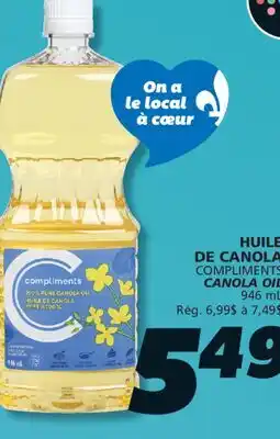 IGA COMPLIMENTS CANOLA OIL offer
