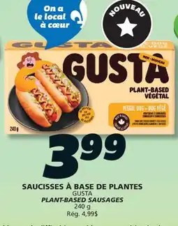 IGA GUSTA PLANT-BASED SAUSAGES offer
