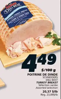 IGA SCHNEIDERS DELI BEST TURKEY BREAST offer