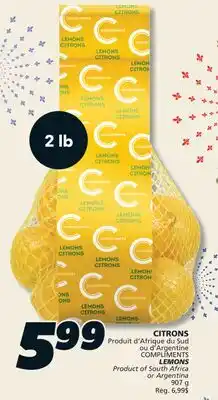 IGA COMPLIMENTS LEMONS offer
