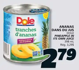 IGA DOLE PINEAPPLE IN ITS OWN JUICE offer