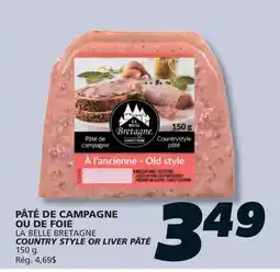 IGA LA BELLE BRETAGNE COUNTRY STYLE OR LIVER PÂTÉ offer