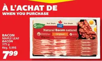 IGA MAPLE LEAF BACON offer