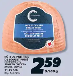 IGA COMPLIMENTS SMOKED CHICKEN BREAST ROAST offer