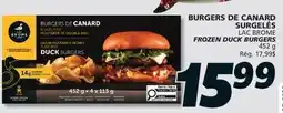 IGA LAC BROME FROZEN DUCK BURGERS offer