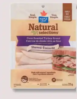 IGA MAPLE LEAF NATURAL SELECTIONS SHAVED OR SLICED DELI MEATS offer