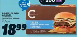 IGA COMPLIMENTS FROZEN BEEF BURGERS offer