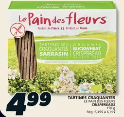 IGA LE PAIN DES FLEURS CRISPBREADS offer