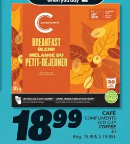 IGA COMPLIMENTS ECO CUP COFFEE offer